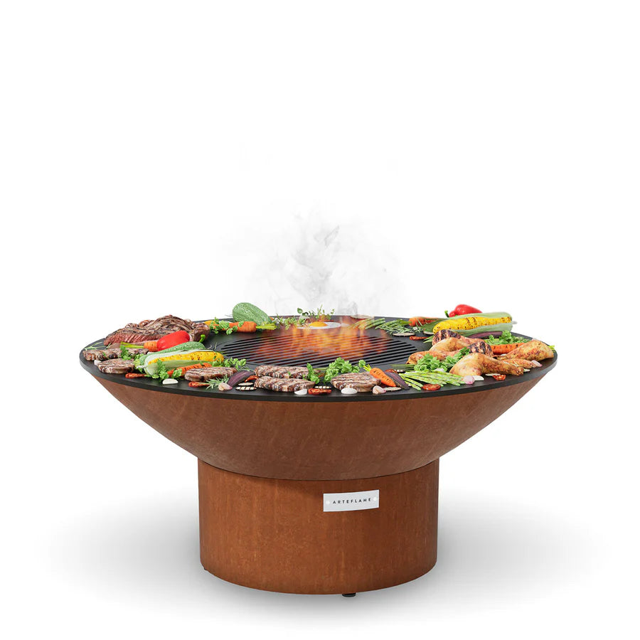 Arteflame 40" Wood Burning Fire Pit With Cooktop