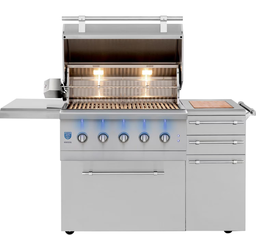 American Made Grills Encore 36 Inch Freestanding Hybrid Grill